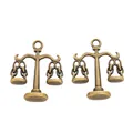 Paire de pendentifs balance en bronze vintage en alliage de zinc pour bijoux DIY et artisanat - Bronze Antique