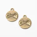 Vintage bronze round hand-holding pendant for DIY jewelry necklace and bracelet making - Antique Bronze
