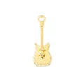 DIY gold electric guitar charm pendant with textured finish for jewelry making - Gold