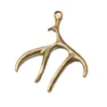 Détail d'un pendentif bois de cerf en bronze vintage avec finition antique pour bijoux - Bronze Antique