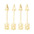 Cuatro colgantes de flecha dorada para creación de joyería DIY artesanal - Dorado