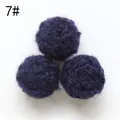 Drei tiefviolette Wollfilzkugeln für DIY-Schmuck und Bastelzubehör, Größe mittel - Dunkelvioletter Stil (7#)