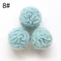 Drei hellblaue Filzkugeln aus Wolle für DIY-Schmuck und Taschenzubehör Nr. 8 - Hellblauer Stil (8#)