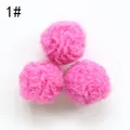 Three soft pink handmade wool felt balls for DIY jewelry crafts, style number 1 - Style 1# (Small) / Pink