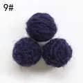 Three deep purple wool felt balls for DIY handmade accessories and jewelry making - Style 9# (Small)