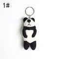 Porte-clés panda mignon en feutre de laine avec anneau argenté, accessoire fait main - Style Panda (1#)