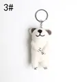 Portachiavi con orsetto bianco in feltro ad ago fatto a mano e anello in metallo - Stile Orso Polare (3#)