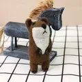 Cute handmade wool felt otter brooch with soft plush texture for animal lovers - Brown Hamster Style (5#)