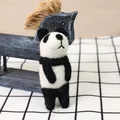 Handmade wool felt panda brooch pin featuring adorable standing pose and fuzzy texture - Panda Style (1#)