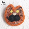 Handmade orange pumpkin cat felt brooch variant 8 for DIY clothing and hair accessories - Orange Tie-Dye (8#)