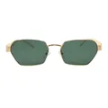 2025 retro geometric sunglasses with gold metal frame and dark green lenses - Gold Frame Dark Green Lenses