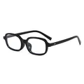 Classic black square frame glasses with transparent lenses and blue light blocking - Bright Black Frame Anti-Blue Light