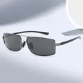 Men's polarized sunglasses with gunmetal frame and grey lenses for driving and outdoors - Regular / Gunmetal Frame Grey Lens