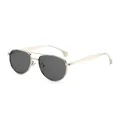 Classic aviator sunglasses with silver metal frame and dark grey polarized lenses - Silver Frame Grey Lens