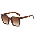 Vintage-Sonnenbrille mit quadratischem Schildpatt-Rahmen und braunen Verlaufsgläsern - Schildpatt Rahmen Farbverlauf Tee Linse