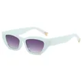 Lunettes de soleil œil de chat rétro avec monture vert menthe et verres dégradés violets - Monture Bleue Verres Gris Dégradé