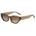 Lunettes de soleil œil de chat chic avec monture marron et verres dégradés - Monture Thé Verres Thé Dégradé