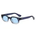 Vintage-Sonnenbrille mit quadratischem Rahmen in Dunkelblau-Verlauf und blauen Gläsern - Normal / Blau Verlauf Rahmen Blaue Gläser