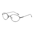 Lunettes de soleil cat eye en métal noir avec monture ovale et branches fines - Standard / Standard (incluant facture TVA 13 %) Monture noire avec verres transparents