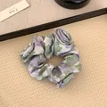 Elegant floral jacquard hair scrunchie with 3D rose design for women in spring and summer - 3D Rose Flower Scrunchie