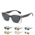 Lunettes de soleil œil de chat avec cadre bicolore et plusieurs options de couleurs - C5