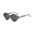 Gafas de sol retro ojo de gato con montura gris translúcida y cristales oscuros - Montura gris translúcida Lente gris