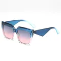 Fashion cat-eye sunglasses with trendy blue and pink gradient frame and lenses - Blue Pink Gradient Grey Pink