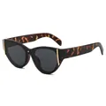 Retro cat-eye sunglasses with tortoiseshell frames and dark lenses for women - Leopard Frame Grey Lens