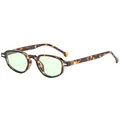Vintage tortoiseshell cat eye sunglasses with light green transparent lenses - Tortoise Frame Green Lens