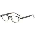 Vintage cat eye sunglasses with translucent olive green frames and a retro small frame design - Top Black Bottom Green Frame Anti-Blue Light