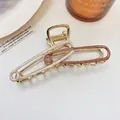 Gouden metalen haarklem met crème en koffiekleurig veiligheidsspeld ontwerp - Elegante Koffie