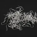 Ganchos para pendientes plateados con muelle y bola para creación de joyas DIY pack - Estilo de Anzuelo (174SD) / Paquete de 100 / Plateado