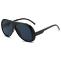 Gafas de sol retro negras de gran tamaño para hombre y mujer con cristales ahumados - Régulier / Montura Negra Lente Gris