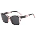 Lunettes de soleil œil de chat avec monture dégradée marron et verres gris - Monture Noir Rose Verres Gris Noir