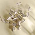 Terminali a morsetto per nastri in lega argento con superficie testurizzata e dentata - 6mm (20 Pezzi) / Argento