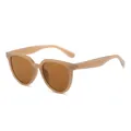 Occhiali da sole oversize classici marrone tè con montatura cat-eye vintage per donna - Tè alla Frutta