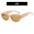 Retro nude pink thick frame sunglasses with amber lenses and vertical stripe texture - Nude Pink Tea