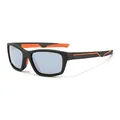 Gepolariseerde sportzonnebril met mat zwart frame en felle oranje accenten - Zwart Montuur Oranje Poten (C2)