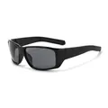 Aerodynamische Sport-Radbrille in Mattschwarz mit leichtem Rahmen und dunklen Gläsern - Glänzendes Schwarz Alles Schwarz(C8)