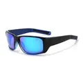 Outdoor-Radsporter-Sonnenbrille mit matt schwarzem Rahmen und blauen Spiegelgläsern - Schwarz Blauer Rahmen Blau(C10)