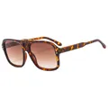 Classic tortoise shell square frame sunglasses with gradient lenses for women - Leopard Gradient Brown (C6) / Leopard Frame/Gradient Brown Lens