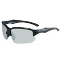 Polarized sports sunglasses with black streamlined frame and translucent grey lenses - Black Frame With Transparent Gray Polarized Lens (C3)