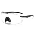 Tactical outdoor sports goggles with transparent panoramic lens and black anti-slip frame - Black Frame Photochromic Grey Lens