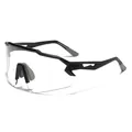 Outdoor cycling sports glasses with black frame and clear protective lens for wind protection - Black Frame Black Legs Transparent Lens