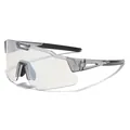 Outdoor cycling goggles with transparent lens and translucent grey frame for sports - Translucent Grey Frame Light Grey Lens