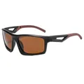 Lunettes de soleil de sport polarisées avec monture noire mate et verres ambrés - Monture Noir Mat Verres Thé