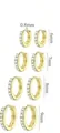 Detailed size guide for gold hoop earrings set with diameters 6mm 7mm 8mm and 9mm - Gold