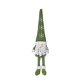 Nordic Christmas gnome with green knitted hat and long legs for festive holiday decor - Green