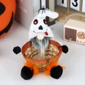 Χειροποίητο καλάθι Halloween με ξωτικό φάντασμα και πορτοκαλί φτερά για τη διακόσμηση - Καλάθι Διακόσμησης Φάντασμα