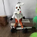 Gnomo de Halloween con sombrero fantasma, patas a cuadros y araña para decoración - Muñeca de Piernas Largas Estilo Fantasma